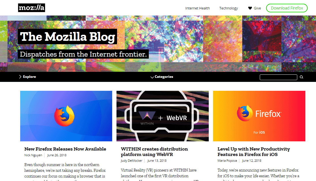 El blog de Mozilla