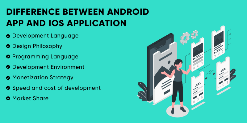 diferencia entre la aplicación android y ios 