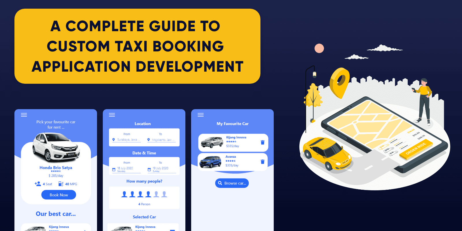 Desarrollo de aplicaciones de reserva de taxis personalizados: una guía completa para 2022
